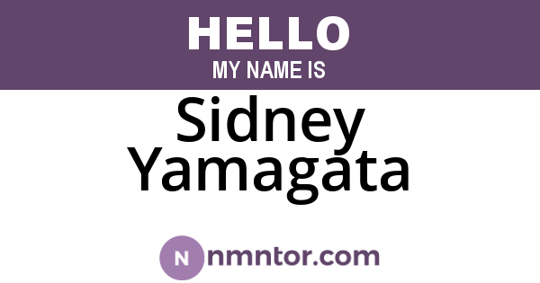 Sidney Yamagata