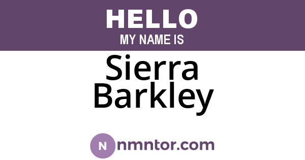 Sierra Barkley