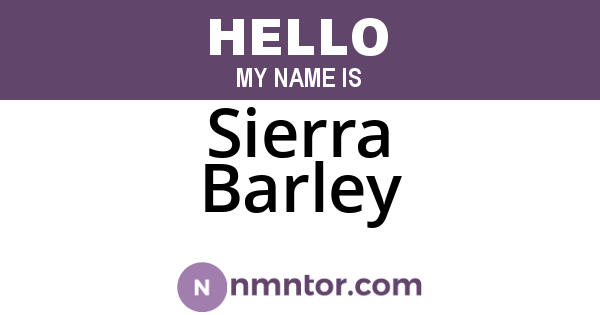 Sierra Barley