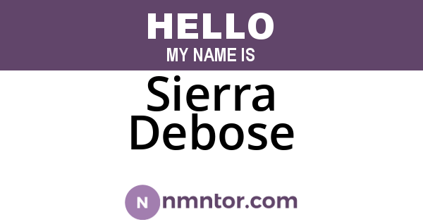 Sierra Debose