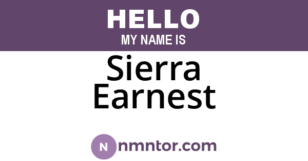 Sierra Earnest