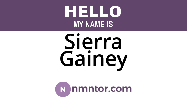 Sierra Gainey