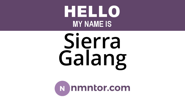 Sierra Galang