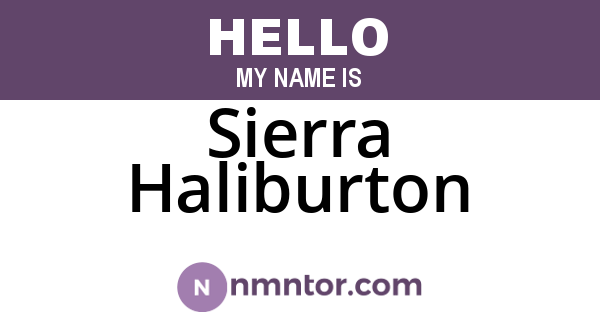 Sierra Haliburton