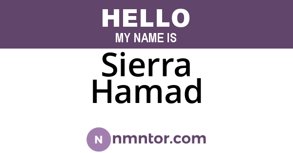 Sierra Hamad