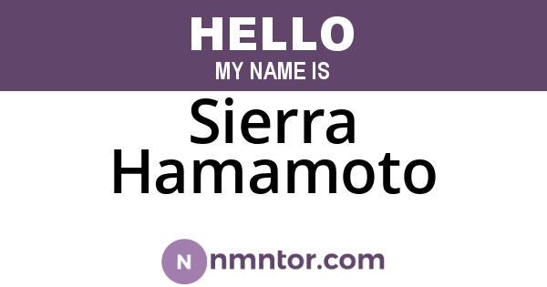 Sierra Hamamoto