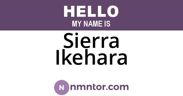 Sierra Ikehara