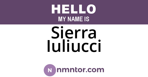 Sierra Iuliucci