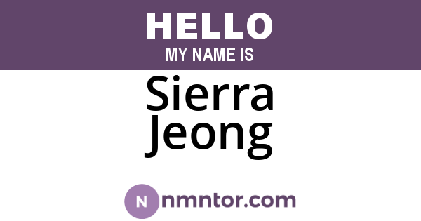 Sierra Jeong