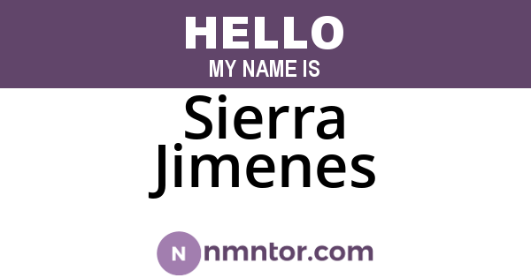 Sierra Jimenes