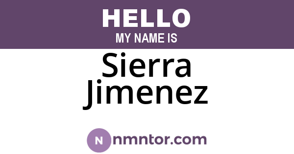 Sierra Jimenez