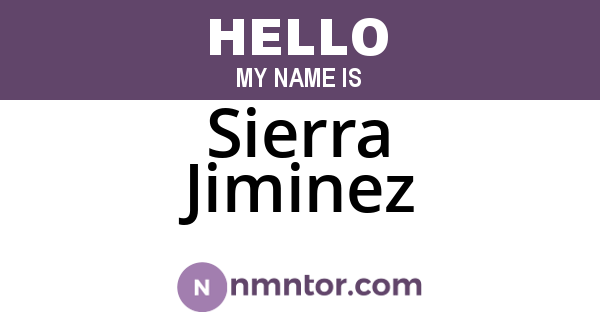 Sierra Jiminez