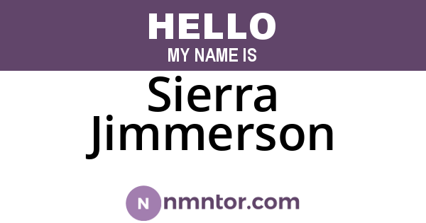 Sierra Jimmerson