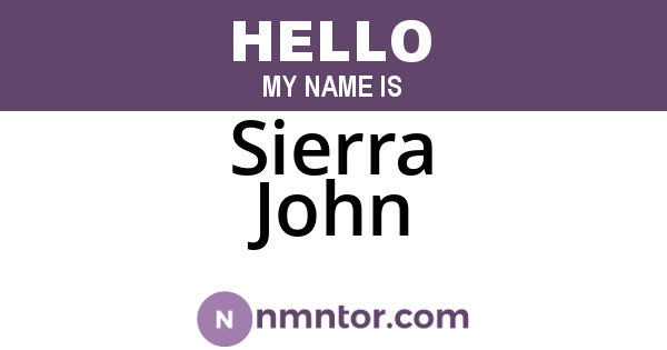 Sierra John