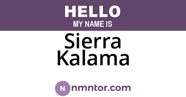Sierra Kalama
