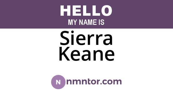 Sierra Keane