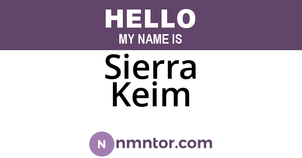Sierra Keim