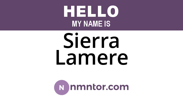 Sierra Lamere