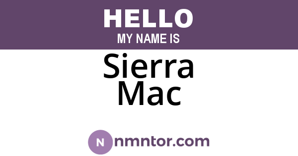 Sierra Mac