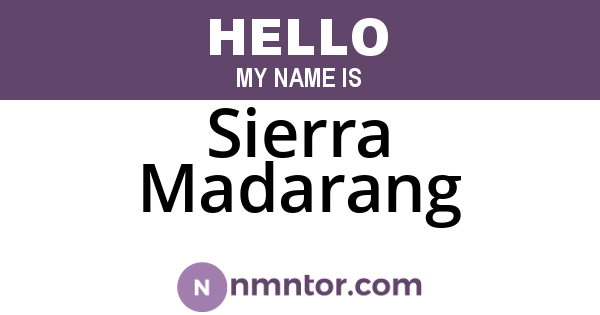 Sierra Madarang