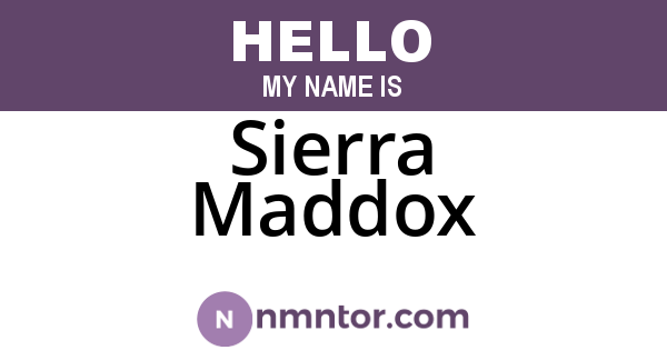 Sierra Maddox