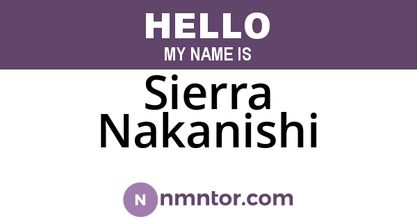 Sierra Nakanishi
