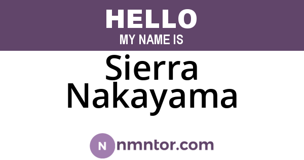 Sierra Nakayama