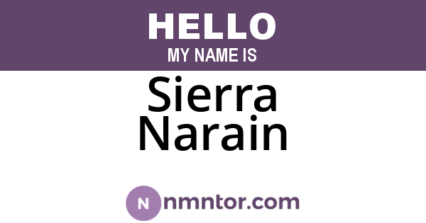 Sierra Narain