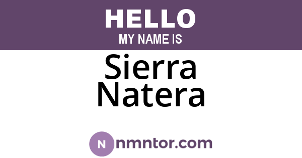Sierra Natera
