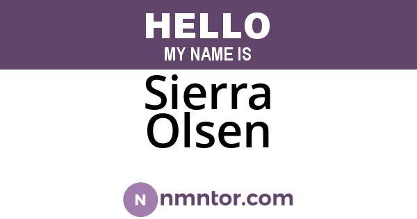 Sierra Olsen
