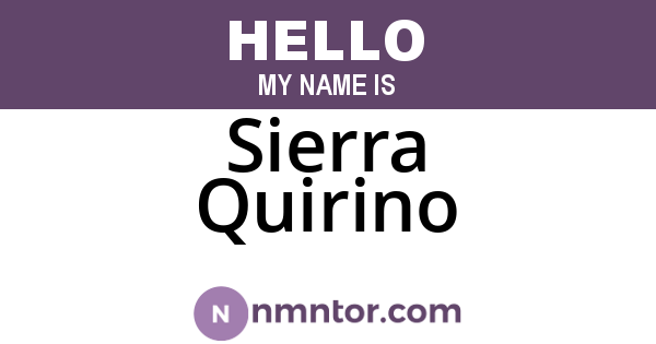 Sierra Quirino