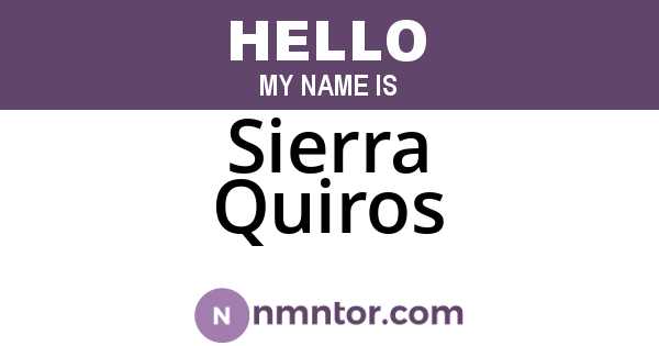 Sierra Quiros