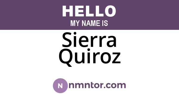 Sierra Quiroz