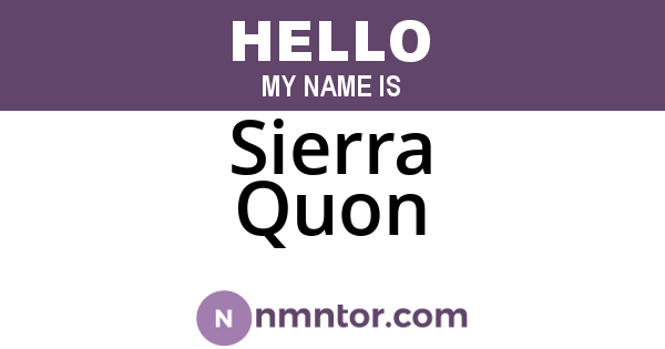 Sierra Quon