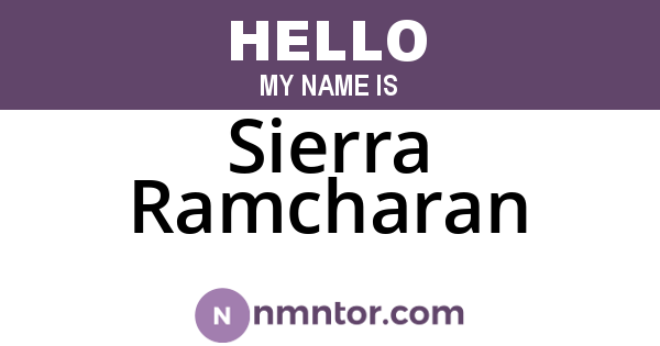 Sierra Ramcharan