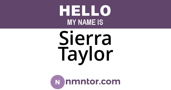 Sierra Taylor
