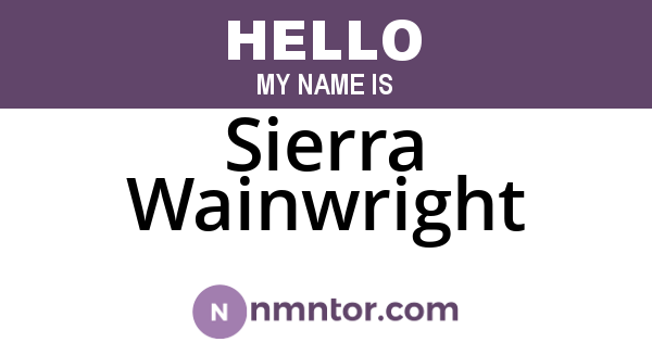 Sierra Wainwright