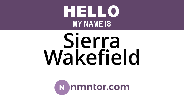 Sierra Wakefield