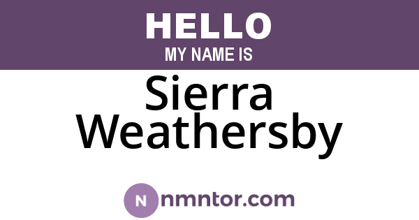 Sierra Weathersby