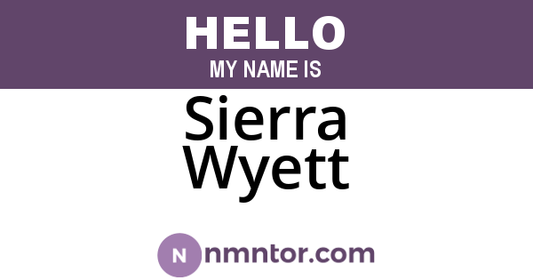 Sierra Wyett