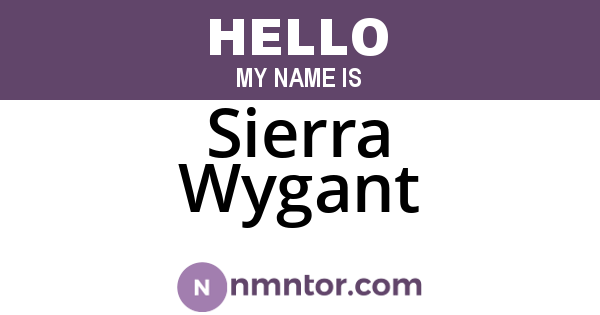 Sierra Wygant