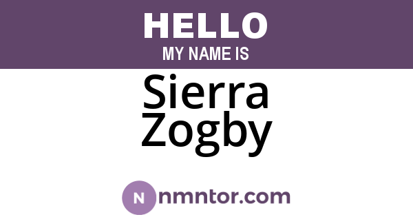 Sierra Zogby