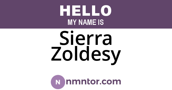 Sierra Zoldesy