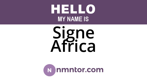 Signe Africa