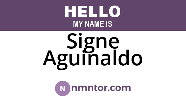 Signe Aguinaldo