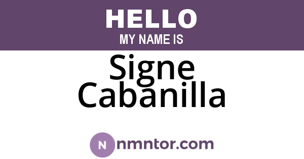 Signe Cabanilla