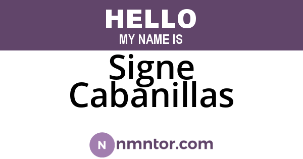 Signe Cabanillas