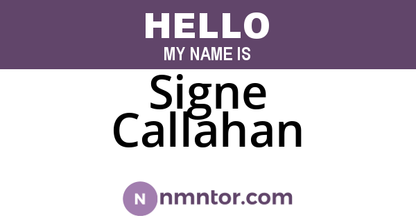 Signe Callahan