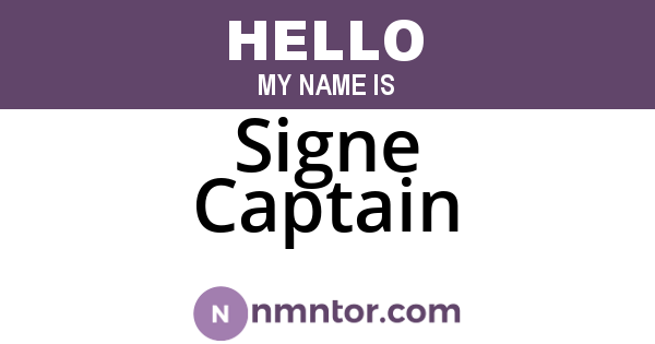 Signe Captain