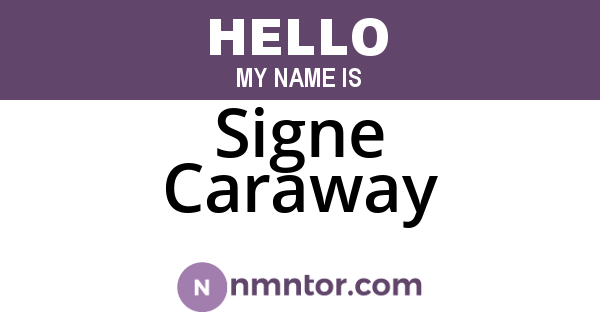 Signe Caraway